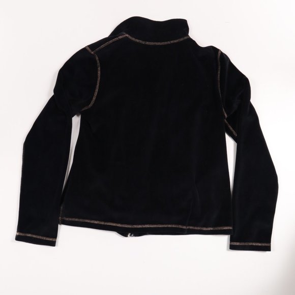 Coco Couture New York Velvet Cardigan Jacket High Collar	Black - Picture 6 of 8